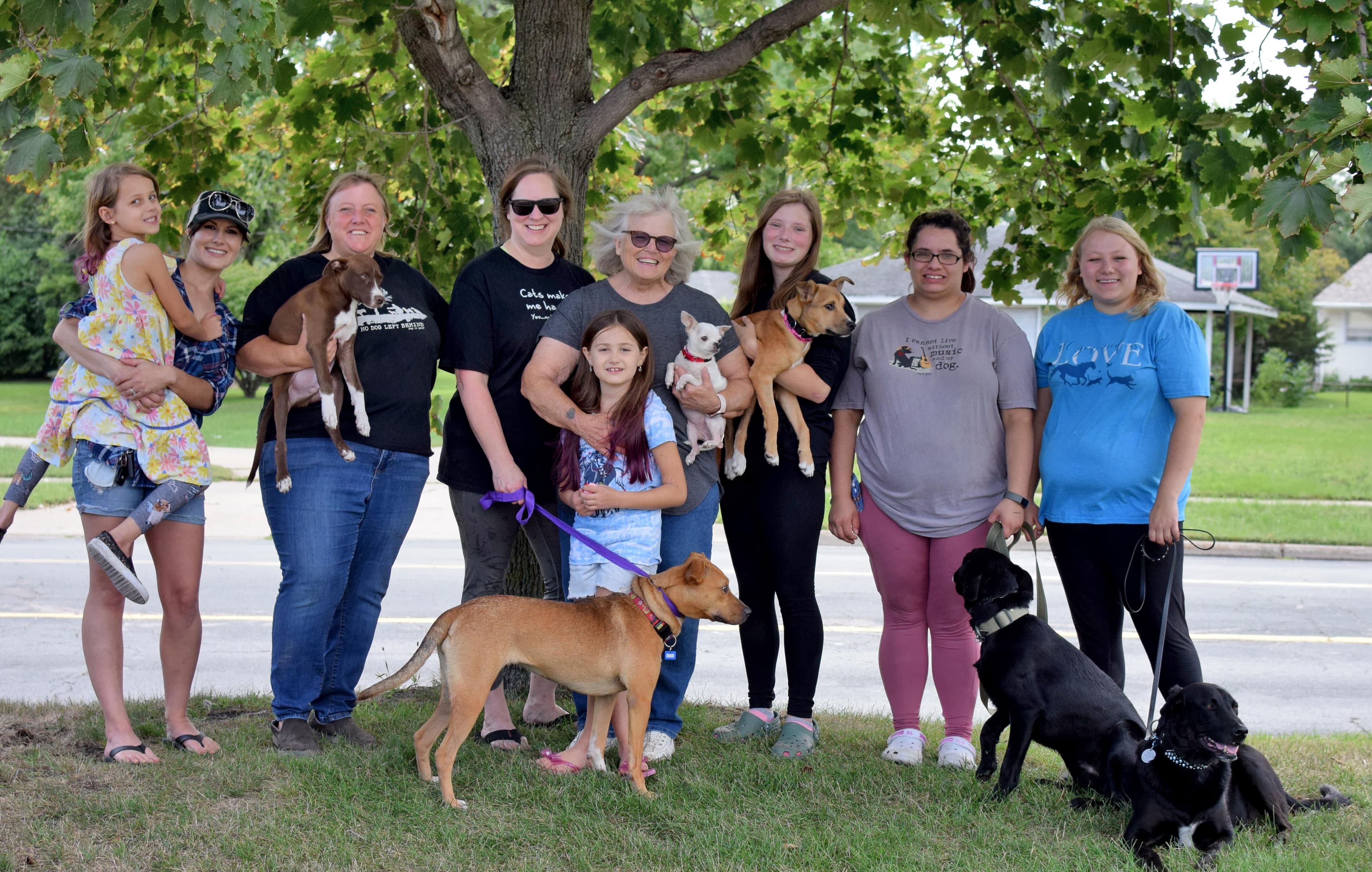our volunteers standing in a group